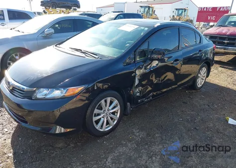 2012 Honda Civic Ex из США, поврежденный, VIN 2HGFB2F86CH500341